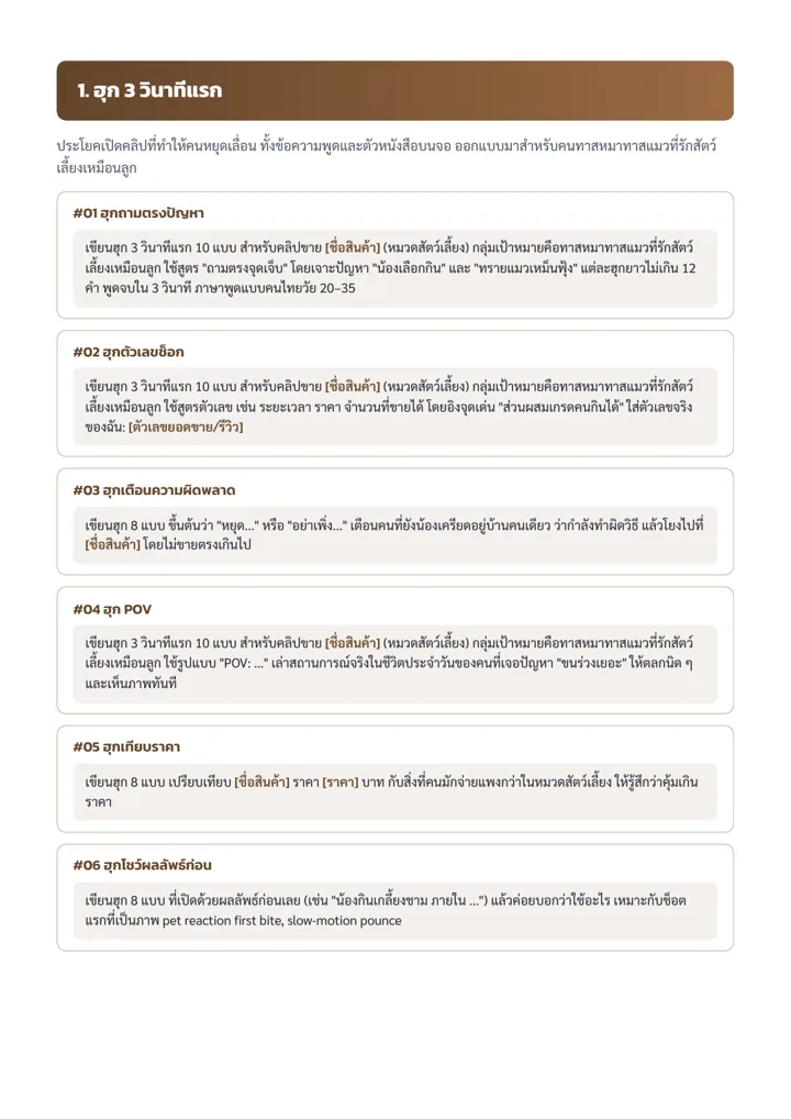 ตัวอย่าง Prompt หมวดแรก